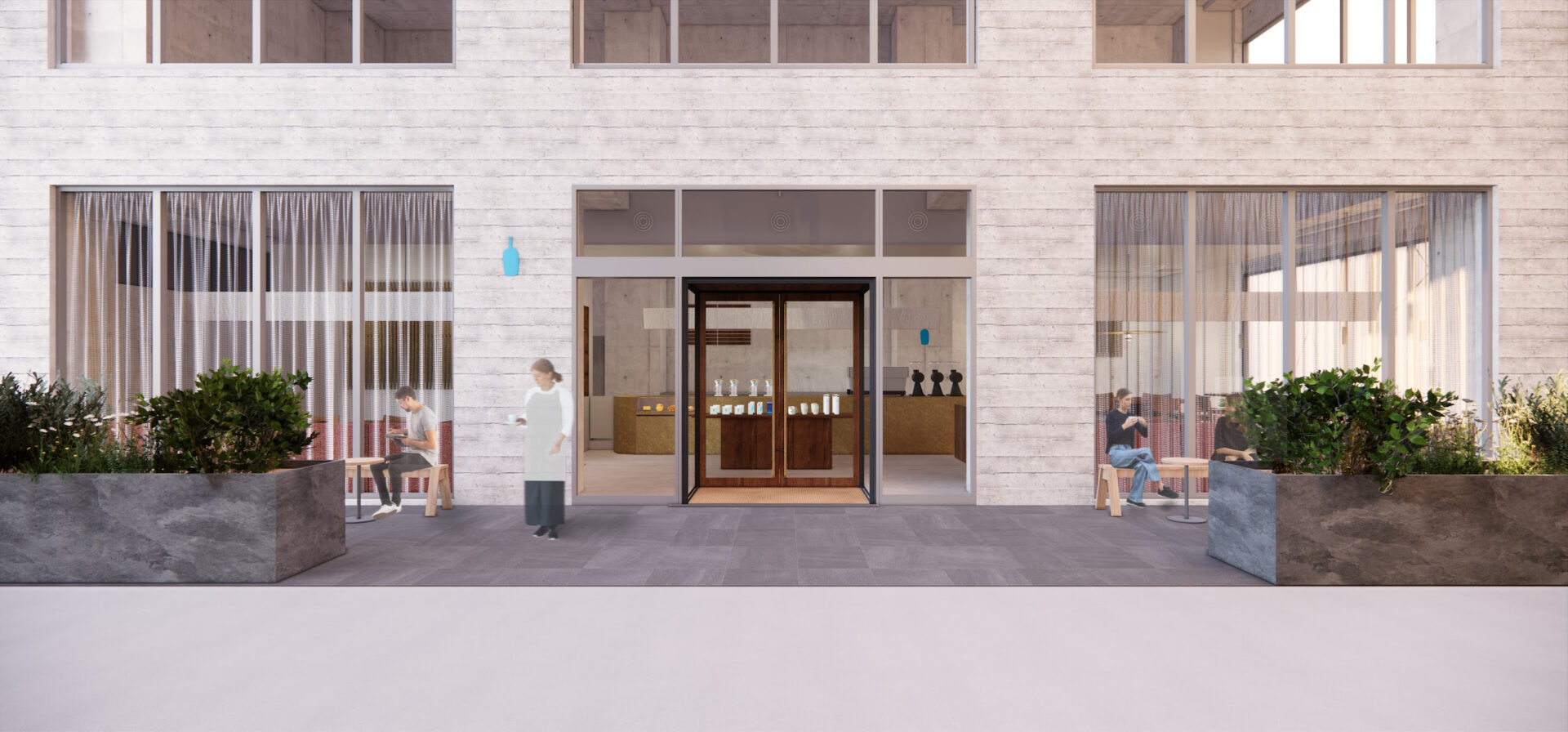 【ブルーボトルコーヒー 心斎橋カフェ】<br>2025年9月19日（金）グランドオープン。<br>大阪の歴史とローカリティに着想を得た空間で、丁寧に淹れたスペシャルティコーヒーを。